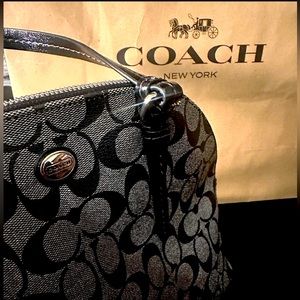 Coach Peyton Dome Signature Bag with Coach Shopping Bag in first picture